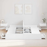 Storage Bed Frame White 180 x 200 cm Engineered wood 3335269