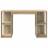 Desk with Shelf Sonoma Oak 130 x 50.5 x 75 cm Engineered Wood 869500
