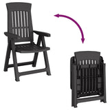 Garden Reclining Chair Set of 2 Anthracite Polypropylene 364712