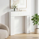 Fireplace Surround White 102 x 18 x 100.5 cm Engineered Wood 8006606