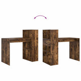 Desk with Shelf Smoked Oak 108 x 55 x 103.5 cm Engineered Wood 869462