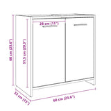 Bathroom Sink Cabinet Artisan Oak 60x33x60 cm Engineered Wood 856040