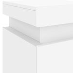 ZNTS Bedside Cabinet with LED Lights White 35x39x55 cm 836749