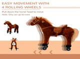 Plush Walking Horse Ride On Toy with Wheels and Realistic Sounds Rocking Horse for Girls Boys 2 T3398P422155