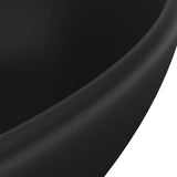 146931 Luxury Basin Oval-shaped Matt Black 40x33 cm Ceramic