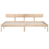Bed Frame without Mattress Solid Wood Super King 810162