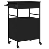 Kitchen Trolley Black 56x43x89.5 cm Engineered Wood 842391
