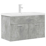 ZNTS Bathroom Sink Cabinet with Built-in Basin and Faucet Concrete Grey 3324890