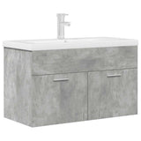 Bathroom Sink Cabinet with Built-in Basin and Faucet Concrete Grey 3324890