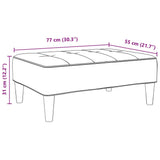 Footstool Dark Grey 77x55x31 cm Velvet 4007385