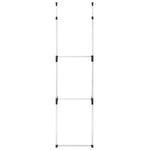 ZNTS Telescopic Wardrobe System with Rods Aluminium 321112