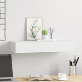 Wall-mounted Drawer Shelf White 60x23.5x10 cm MDF 330255
