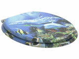 Soft-Close Toilet Seat 2 pcs Blue 44 x 38 cm MDF board 3414536