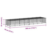 36-Panel Pet Cage with Door Black 35x35 cm Steel 3114057