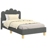 Children's Bed Frame with Headboard Dark Grey 80 x 160 cm 42011045