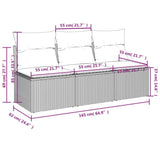 Garden Sofa 7 pcs Grey and beige 165 x 62 x 69 cm Poly rattan 366166