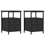 ZNTS Bedside Cabinets 2 pcs Black 34x35.5x50 cm Engineered Wood 826014