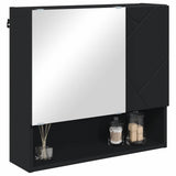 Mirror Cabinet with Door Black 59 x 17 x 55 cm Engineered Wood 883365