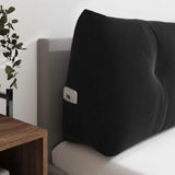 Back Pillow Black 180 x 24 x 50 cm Velvet 42014580