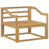 Outdoor Middle Sofa Solid Acacia Wood White 3439023