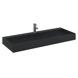 Wash Basin 120x46x11 cm Mineral Cast/Marble Cast Matt Black 155983