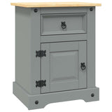 ZNTS Bedside Cabinet Mexican Pine Corona Range Grey 53x39x66 cm 282617