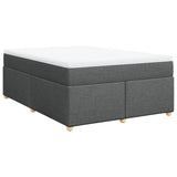 Box Spring Bed with Mattress Dark Grey 140x200 cm Fabric 3285381