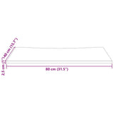 Desk Top White 80x40x2,5 cm Solid Wood Pine 824426