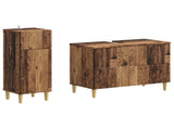 2 Piece Bathroom Cabinet Set ARNHEM Old Wood Engineered Wood 3417691