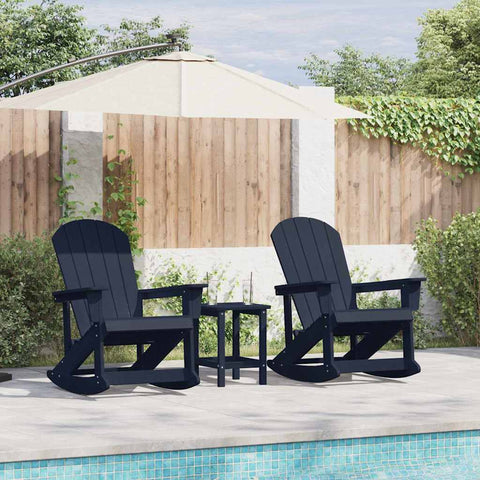 Adirondack Rocking Chairs 2 pcs Navy blue HDPE 3335835