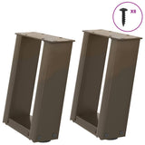 Coffee Table Legs U-Shaped 2 pcs Natural Steel 30x cm Steel 4012739