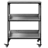 Kitchen Trolley Grey Sonoma 60x41x80.5 cm Engineered Wood 842404