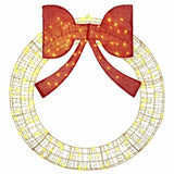 Wreath with 150 LEDs Warm white 121 x 121 x 10 cm PET 42019138