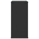 Garden Cushion Box PE Rattan 100x49x103.5 cm Black 317223