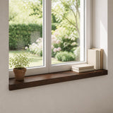 Window Sills 2 pcs Dark Brown 90 x 15 x 2 cm Solid Beech Wood 42048289