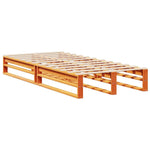 Bookcase Bed without Mattress Wax Brown 100x200 cm Solid Wood 3323916