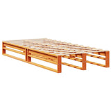 Bookcase Bed without Mattress Wax Brown 100x200 cm Solid Wood 3323916