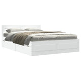 Bed Frame with Headboard without Mattress White 140x200 cm 3295562
