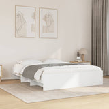 Bed Frame White Engineered wood King Bed Frame Rectangular 3295646