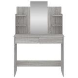 Dressing Table with Mirror Grey Sonoma 96x39x142 cm 837580