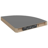 Floating Corner Shelves 2 pcs High Gloss Grey 35x35x3.8 cm MDF 323914