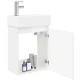 Bathroom Vanity Unit with Tap High Gloss White 889485