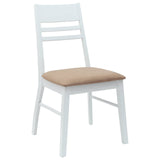 Dining Chairs 2 pcs White 43 x 54 x 89 cm Solid Rubber Wood 42020445