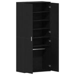Shoe Cabinet with Door Black 80 x 39 x 180 cm Engineered wood 3333875