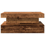 ZNTS Coffee Table with LED Lights Old Wood 90x50x40 cm 857714