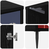 Bedside Cabinet ESSEN 2 pcs Black Oak 36 x 33 x 51 cm 8007256