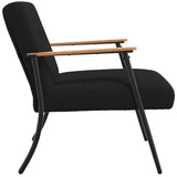 Armchair Black 59 x 75 x 78 cm Curly Wool-like Fabric 42017702