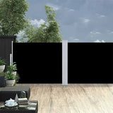 Patio Retractable Side Awning 140x1200 cm Black 313387