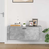 Wall Shoe Cabinet Concrete Grey 100x35x38 cm Engineered Wood 821024