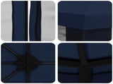 Garden Gazebo with Sidewalls 4 x 3 m Blue Polyester and Steel 900391